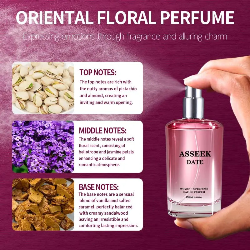 ASSEEK Women's Long-Lasting Floral and Fruity Perfume, 2.71 Oz (80 ml)