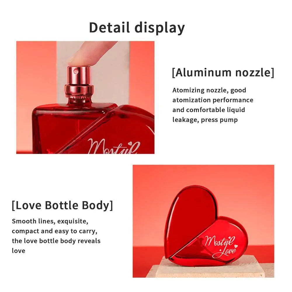 Women'S Floral Fragrance Perfume, Long Lasting Fragrance Perfume, Romantic Heart Shaped Elegant Perfume for Women Daily Wear